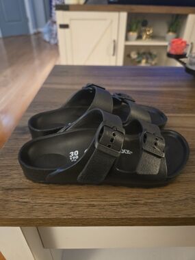 Birkenstock Kids Black Two-Strap EVA Sandals